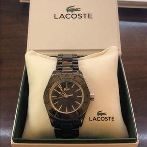 Lacoste ladies gunmetal watch NWOT